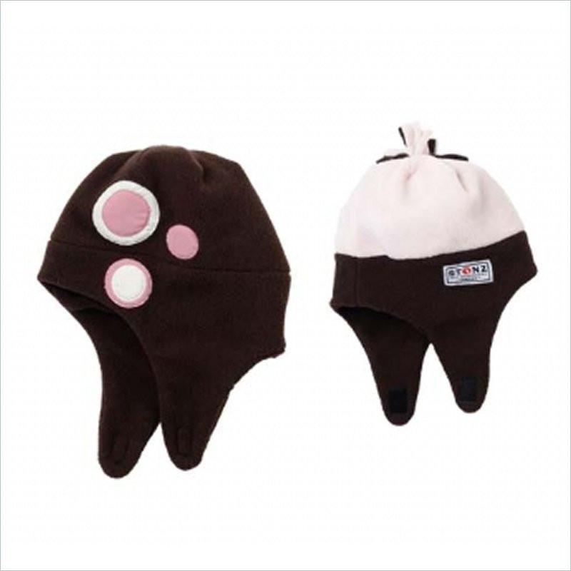 Stonz Hats Polka Dot Pink Brown - CanaBee Baby