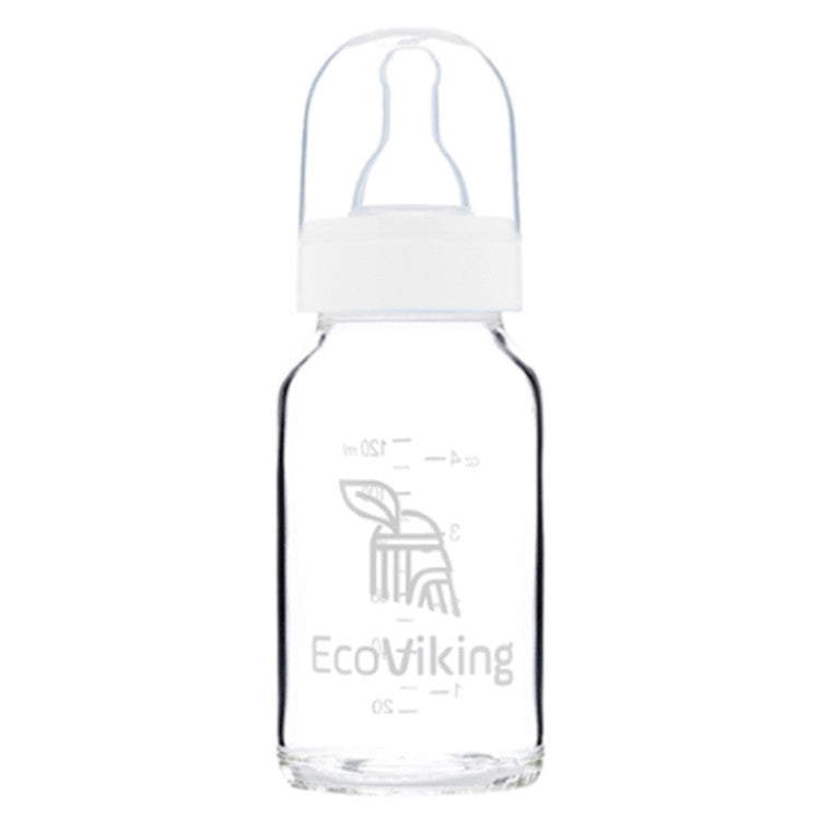 EcoViking Bottle Glass Pink 120ml 0+