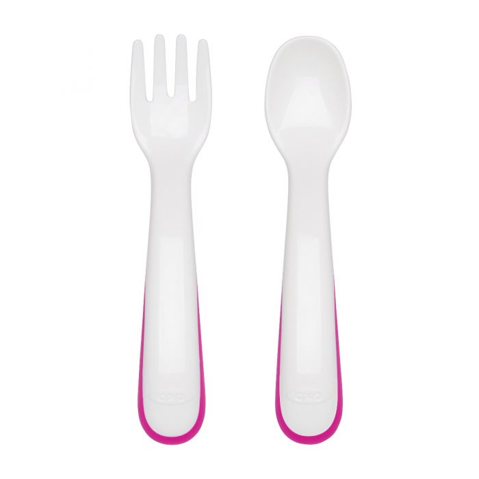 Oxo On-the-go Plastic Spoon & Fork Pink 61139100