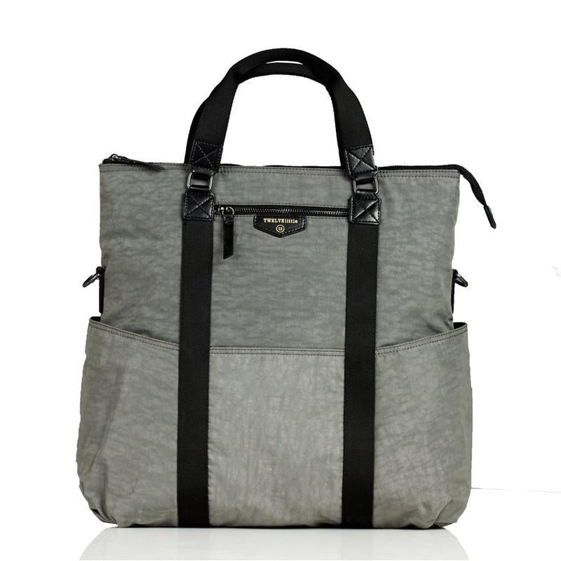 Twelve Little Unisex 3-in-1 Foldover Tote - Grey - CanaBee Baby