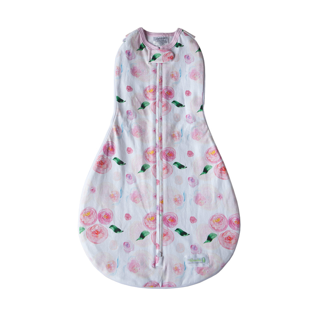 Woombie Grow with Me Convertible 5 Stage Swaddle - Watercolour Roses 0-18M