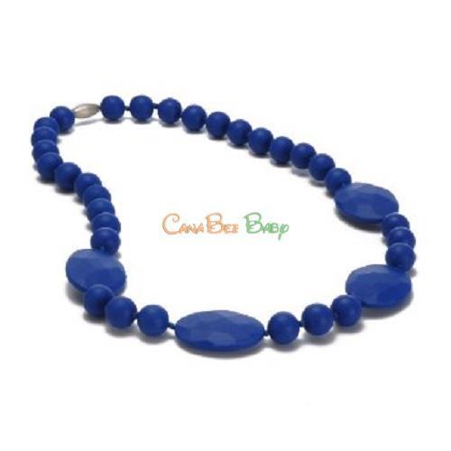 Chewbeads Perry Teething Necklace - Cobalt - CanaBee Baby