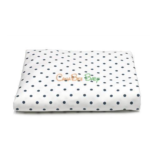 Liz and Roo Crib Sheet(Made in USA) - Navy Mini Dots - CanaBee Baby