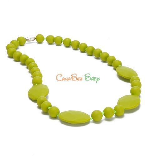 Chewbeads Perry Teething Necklace - Chartreuse - CanaBee Baby