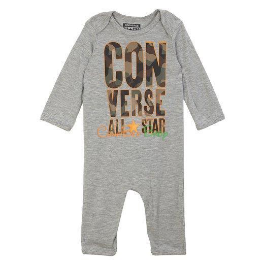 Converse Boys Romper Grey with Camouflage Print 3-6m - CanaBee Baby