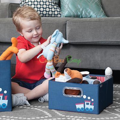 JJ Cole Storage Box in Kids' Patterns (6.5"h x 11"w x 11"d) - CanaBee Baby