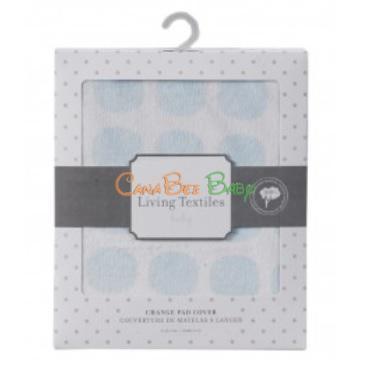 Living Textiles Baby Change Pad Cover Blue Mod Dot - CanaBee Baby