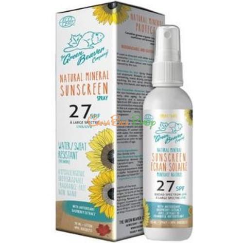 Green Beaver Natural Mineral Sunscreen Spray for Kids - CanaBee Baby
