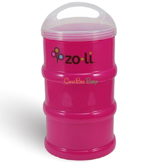 Zoli Sumo Snack Stack Dispenser in Solid Color - Pink - CanaBee Baby
